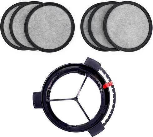Xcivi Replacement Coffee Maker Water Filtration Set Filter Disk with Frame for Mr. Coffee Brewers Coffee Maker - Water Filtration Kit 6 months supply(1Disk Frame +6Filter Disks )